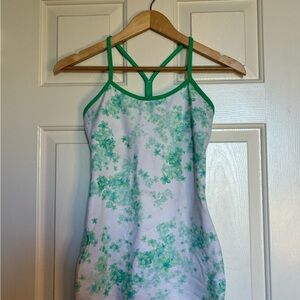 lululemon athletica Green Floral Tank Top